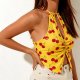 Women's Summer Casual Cami - Tie-Waist Hollow-Back Pleated Sleeveless Top